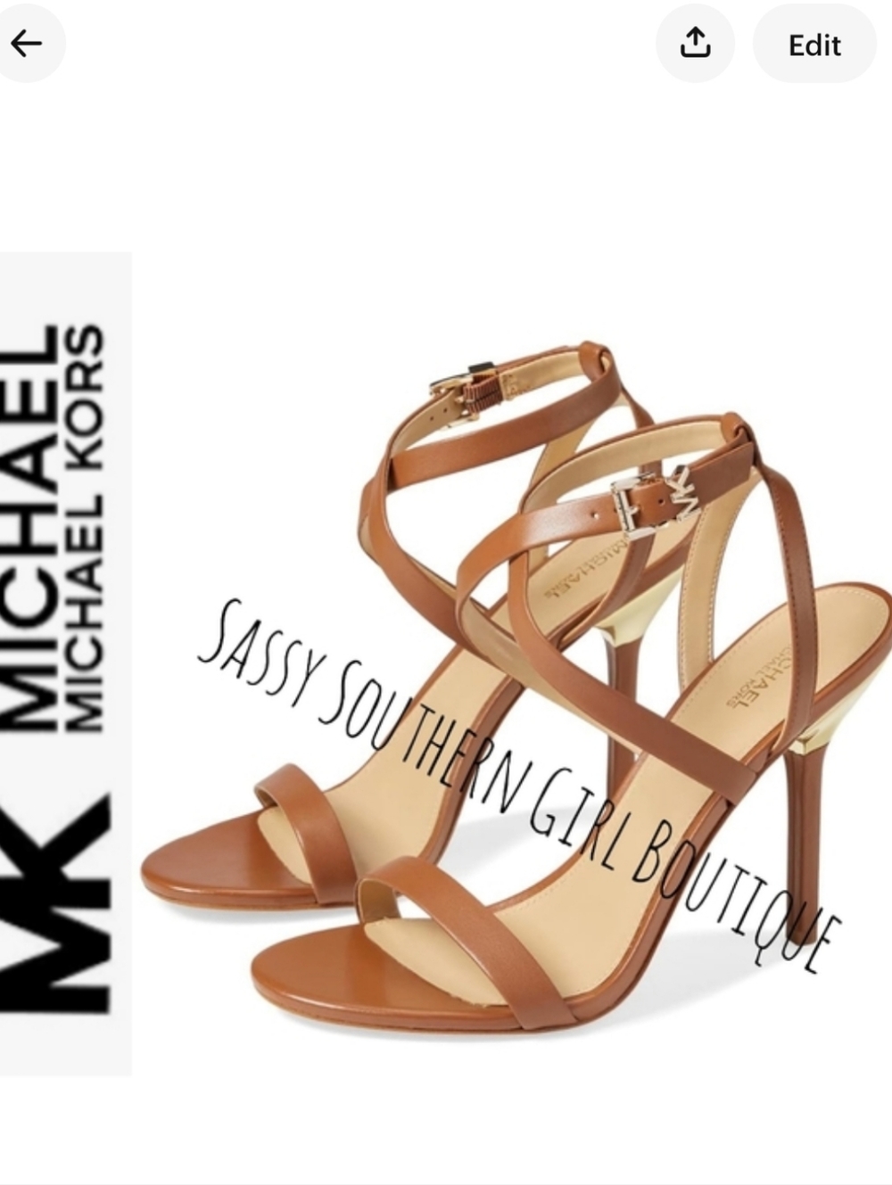 🆕⭐ Michael Kors cognac brown stiletto heels